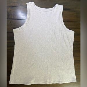 Nine West Essential Ribbed Layering Tank Top - Color: Cream/Beige - Size: XXL